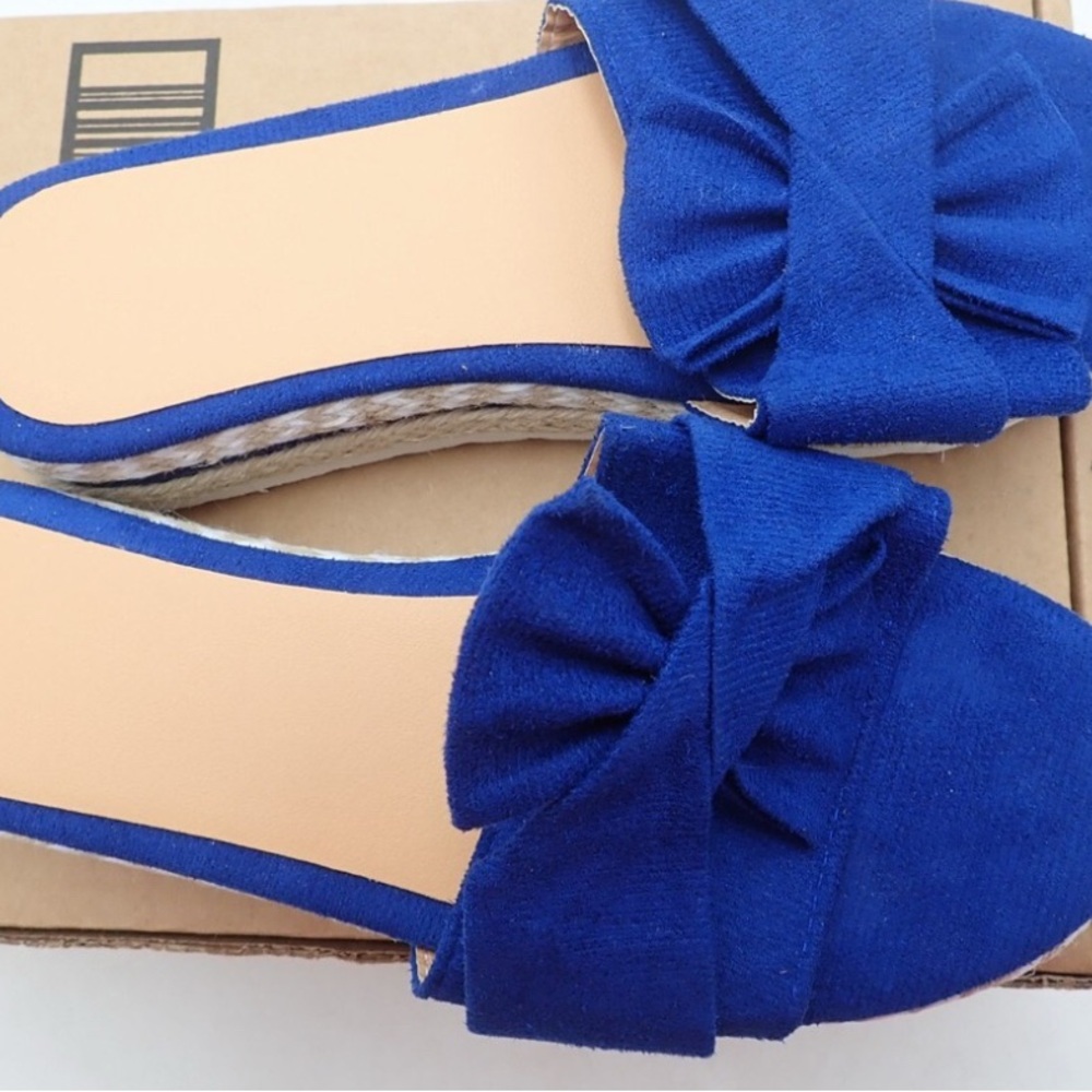 Elegant Blue Women's Slide Sandals